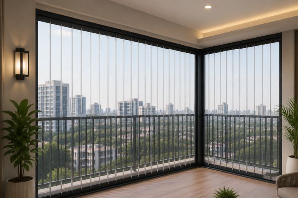 Crystal Door Balcony in Virar
